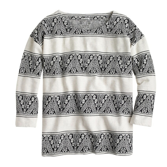 J. Crew Jacquard-stripe sweatshirt Pullover Small - Picture 1 of 8